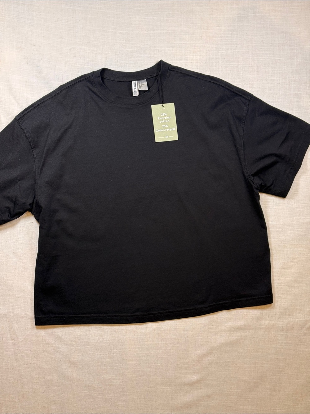 H&M Black Short Sleeve Crewneck Tee
